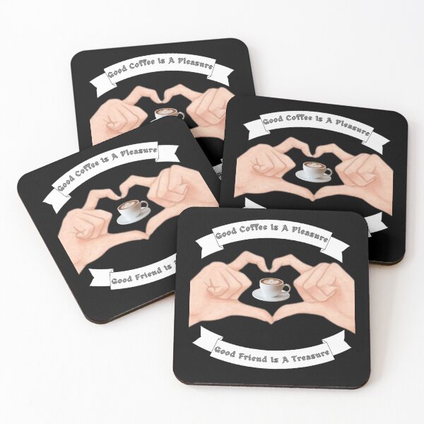 Item preview, Good Coffee Is A Pleasure And Good Friend Is A Treasure- Funny and Cute quotes designed and sold by Designspot2020.