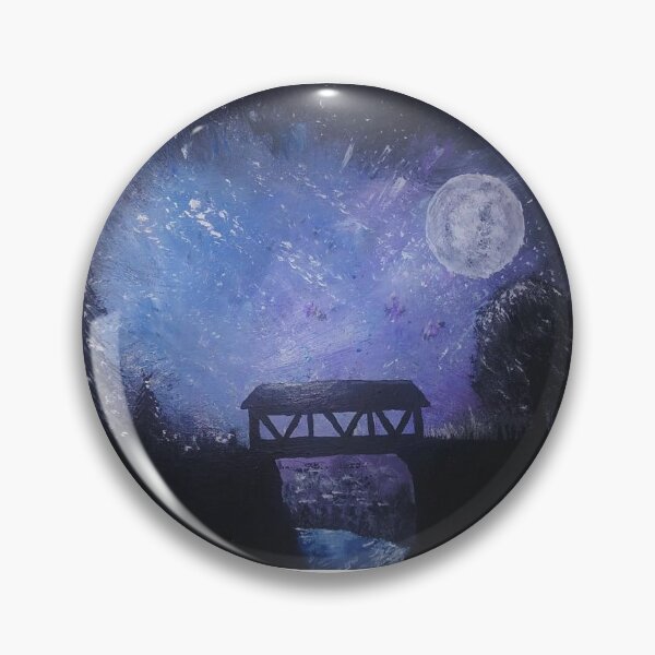 Item preview, Moonlit Covered Bridge designed and sold by mkfloriomanning.