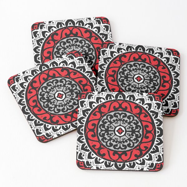 Item preview, Southwestern Sun Mandala, Red, Black & White  designed and sold by Marymarice.