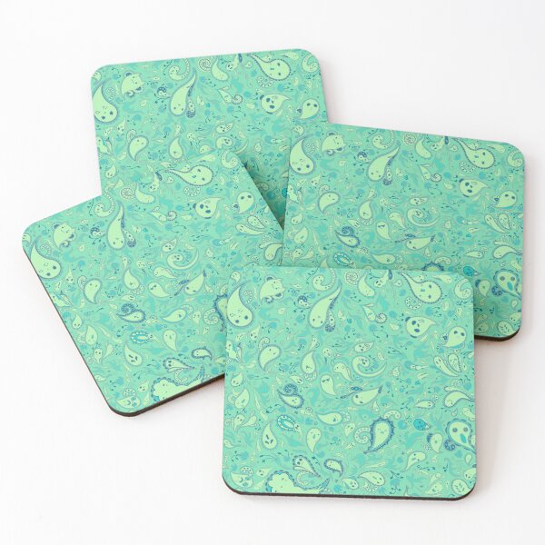 Item preview, Paisley Ghosts in Mint designed and sold by rikkuriffic.
