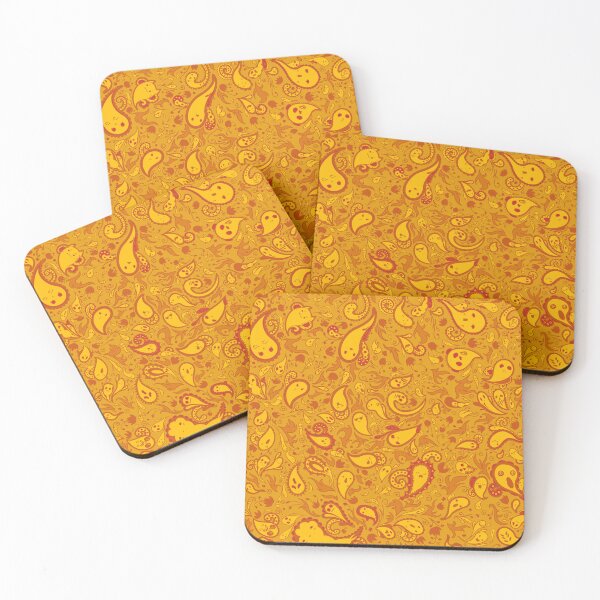 Item preview, Paisley Ghosts in Saffron designed and sold by rikkuriffic.