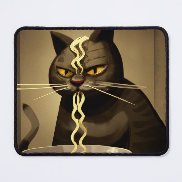Item preview, Cat Eating Ramen designed and sold by Timegraf.