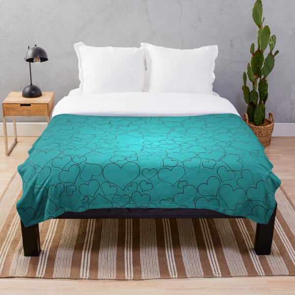 Item preview, Blue, turquoise valentines hearts seamless patterns  designed and sold by Grace Harrison.
