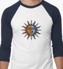 Celestial Mosaic Sun/Moon Men's Baseball ¾ T-Shirt