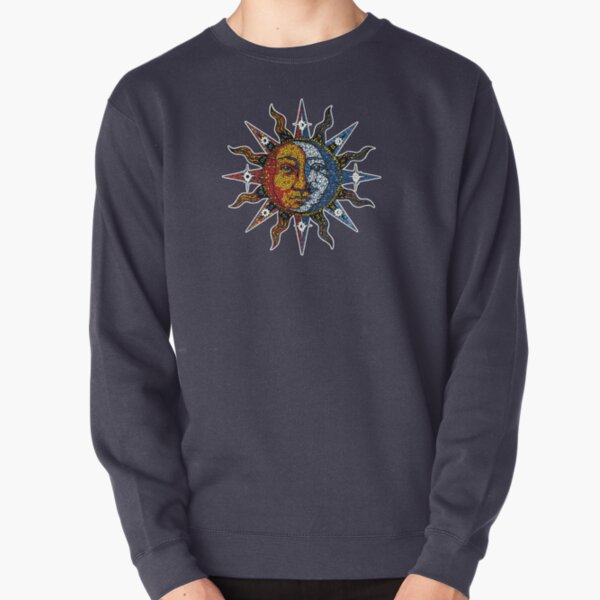 Celestial Mosaic Sun/Moon Pullover Sweatshirt