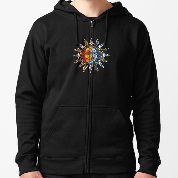 Celestial Mosaic Sun/Moon Zipped Hoodie