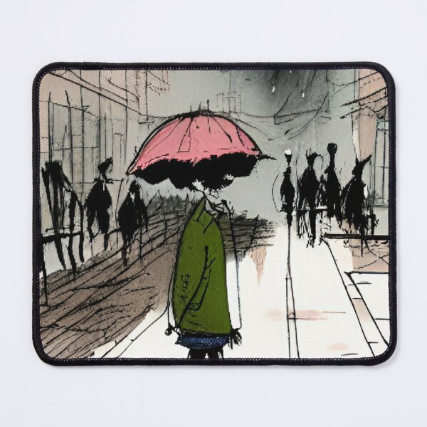 Item preview, A man walking with an umbrella designed and sold by optimusprime39.