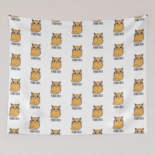 Item preview, Purr-tato Funny Cat Potato Puns  designed and sold by punnybone.