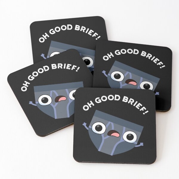 Item preview, Oh Good Brief Funny Underwear Puns (Dark BG) designed and sold by punnybone.