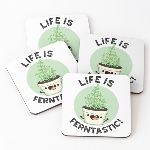 Item preview, Life Is Ferntastic Plant Funny Fern Puns  designed and sold by punnybone.