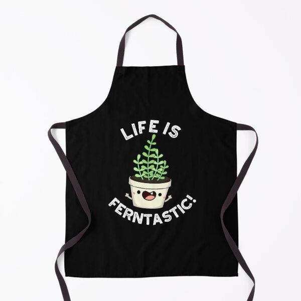 Item preview, Life Is Ferntastic Plant Funny Fern Puns (Dark BG) designed and sold by punnybone.