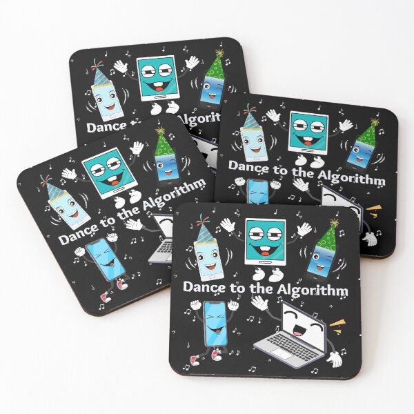 Item preview, "Dance to the Algorithm" funny smiling gadgets designed and sold by Write-to-Rebel.
