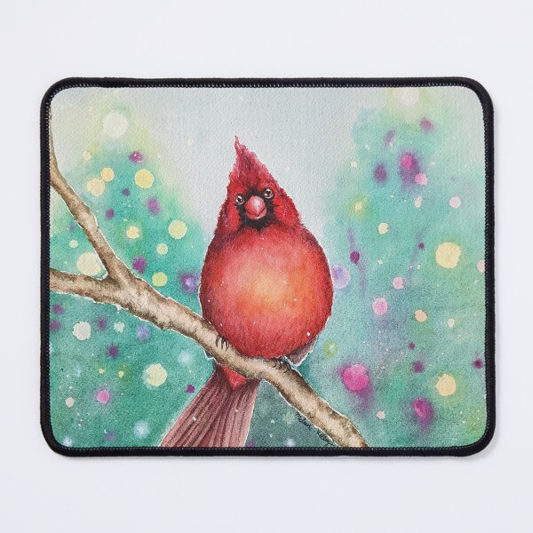 Item preview, Christmas red cardinal watercolor designed and sold by Kelley-Art.