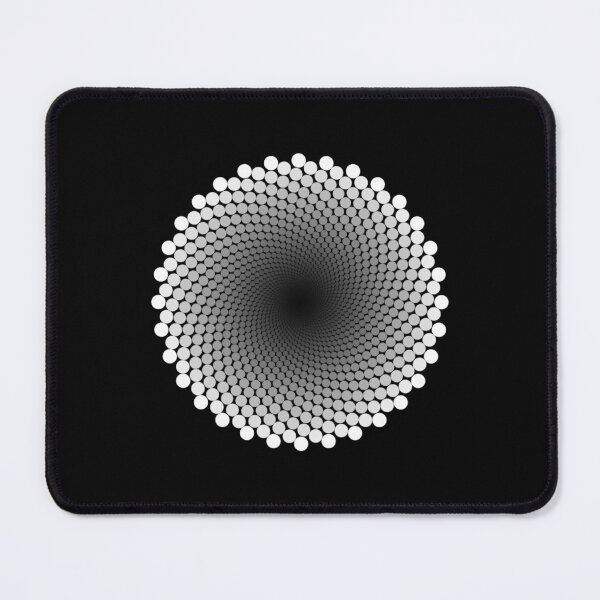 Item preview, Vortex Fractal optart optical illusion white dots black background wooh! designed and sold by OptLuv.