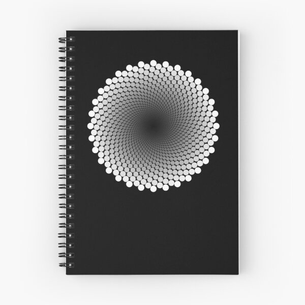 Aperçu de l'œuvre Vortex Fractal optart illusion d'optique points blancs fond noir wooh ! créée et vendue par OptLuv.