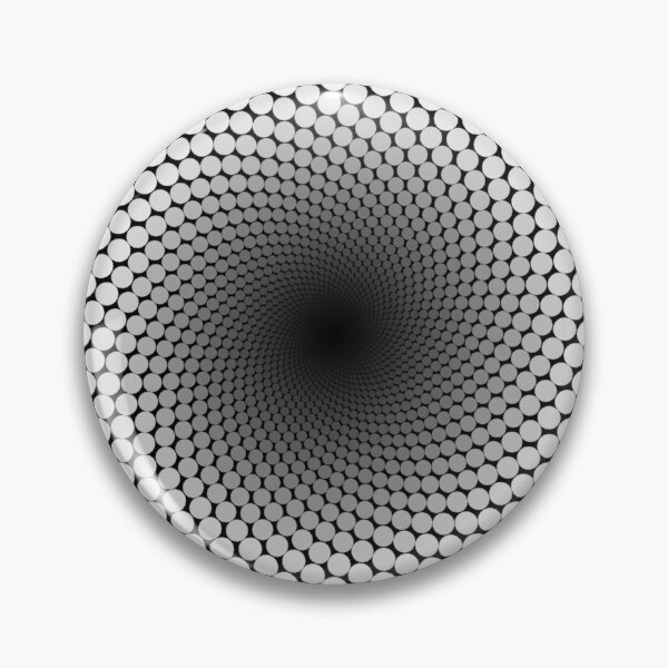 Item preview, Vortex Fractal optart optical illusion white dots black background wooh! designed and sold by OptLuv.