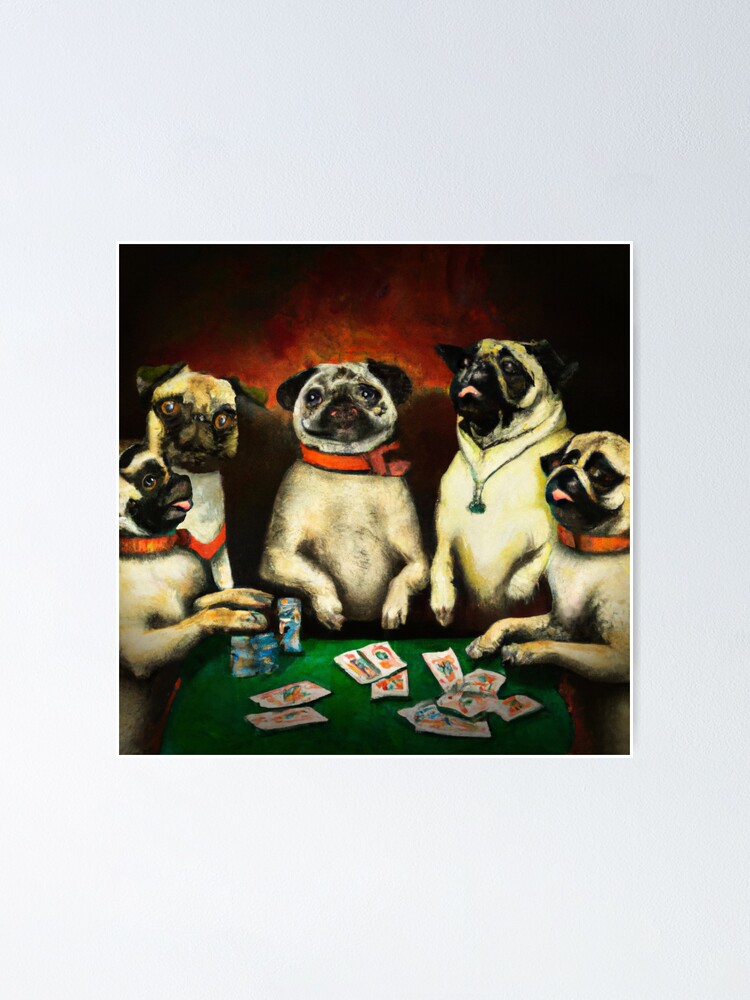 Pugs playing hot sale poker