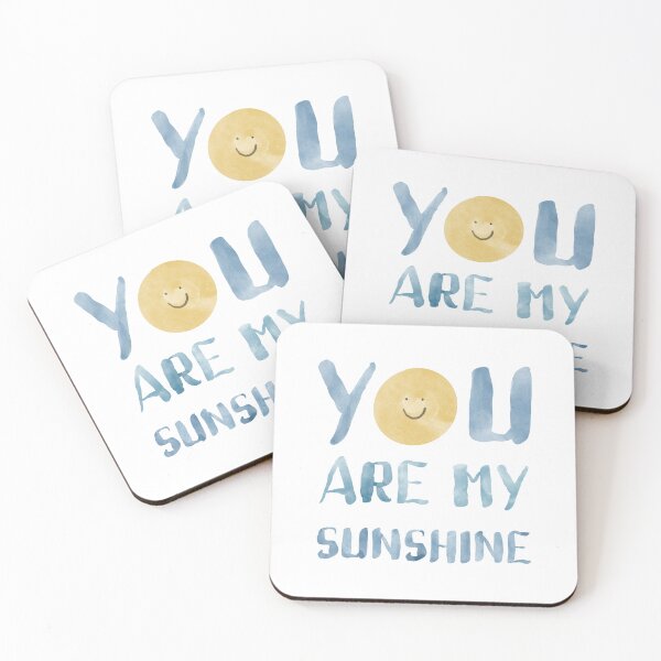 Item preview,  You are my sunshine- blue yellow watercolour  designed and sold by Inktown.