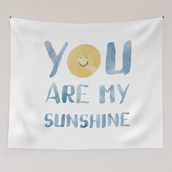 Item preview,  You are my sunshine- blue yellow watercolour  designed and sold by Inktown.