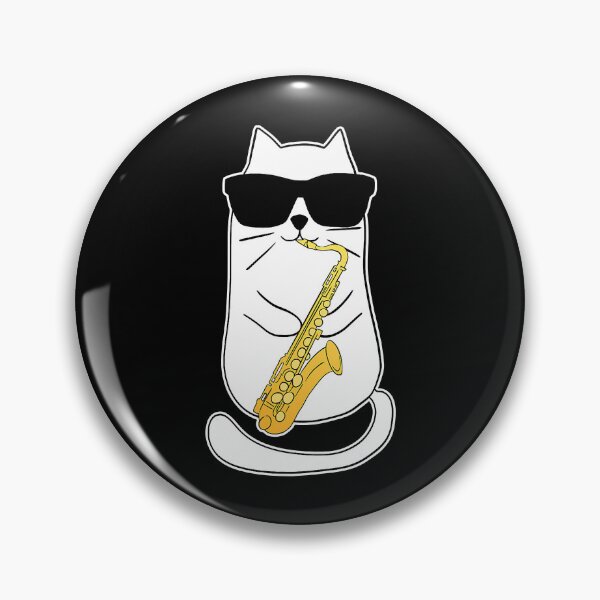 Item preview, Saxophone Cat Musician Jazz Music Lover designed and sold by Abaddon-art.