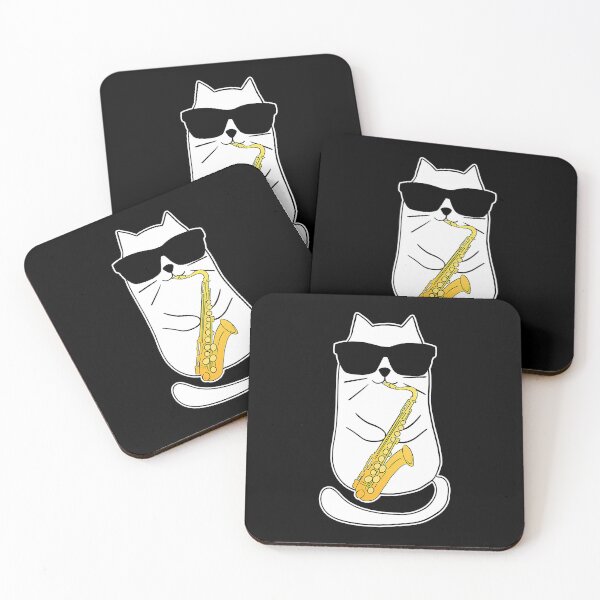 Item preview, Saxophone Cat Musician Jazz Music Lover designed and sold by Abaddon-art.