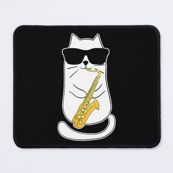 Item preview, Saxophone Cat Musician Jazz Music Lover designed and sold by Abaddon-art.