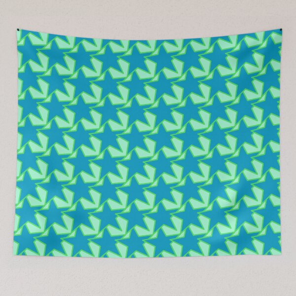 Item preview, Modern Star Geometric Pattern, Jade Green and Blue  designed and sold by Marymarice.
