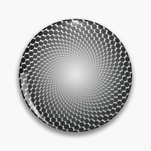 Item preview, Vortex Fractal optart optical illusion black dots white background wooh! designed and sold by OptLuv.