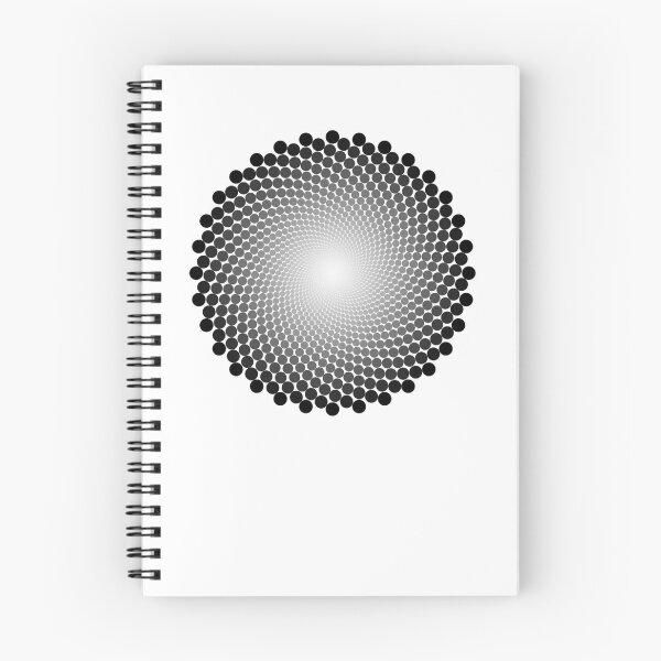 Aperçu de l'œuvre Vortex Fractal optart illusion d'optique points noirs fond blanc wooh ! créée et vendue par OptLuv.