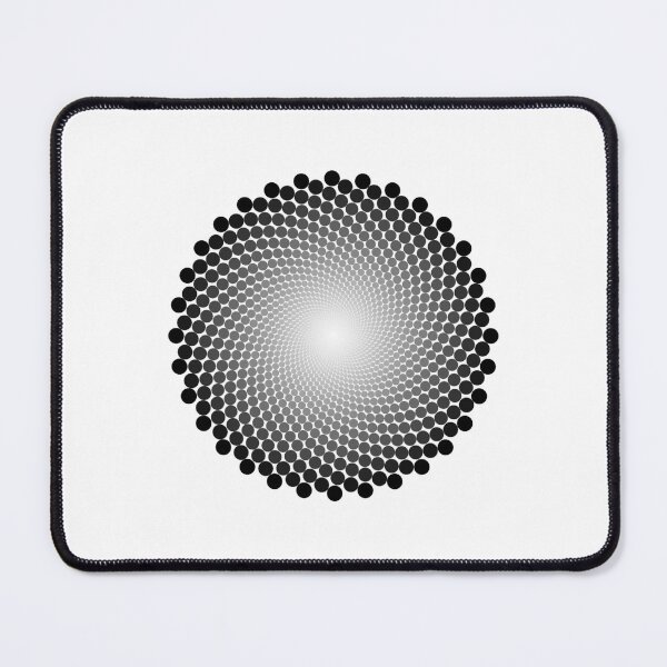 Item preview, Vortex Fractal optart optical illusion black dots white background wooh! designed and sold by OptLuv.