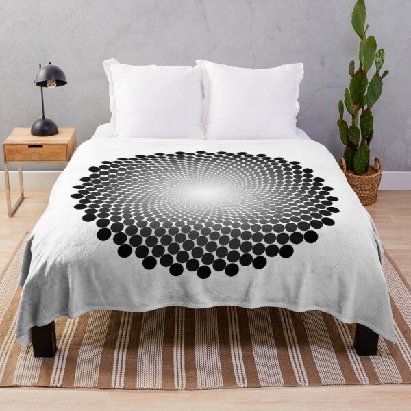 Item preview, Vortex Fractal optart optical illusion black dots white background wooh! designed and sold by OptLuv.