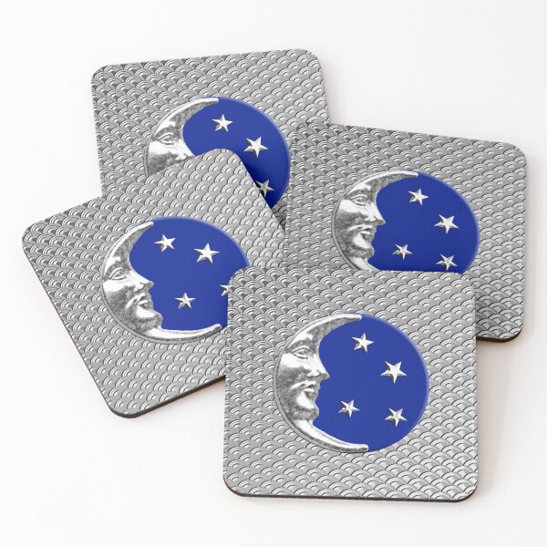 Item preview, Art Deco Moon and Stars, Cobalt Blue  designed and sold by Marymarice.
