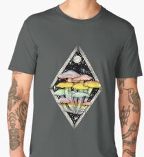 Rainbow Mushrooms || Psychedelic Illustration by Chrysta Kay Men's Premium T-Shirt