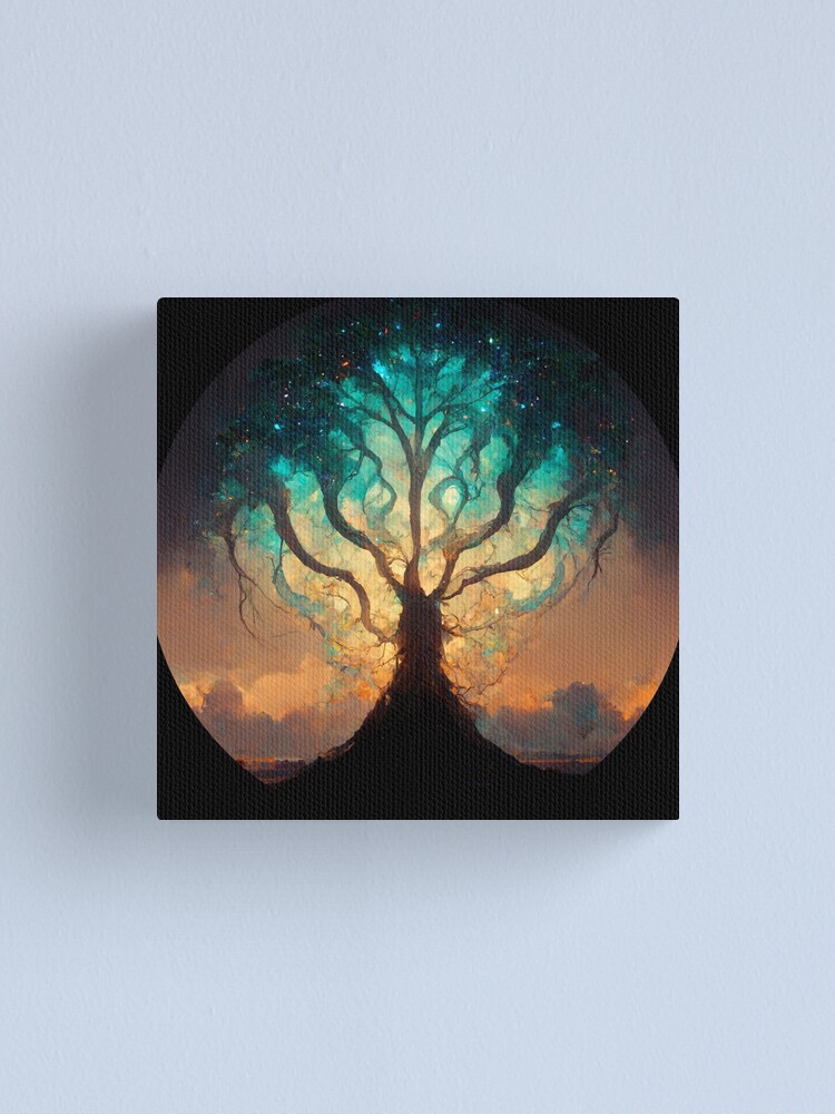 Wise Mystical Elucidative Tree Original Art Canvas Print Canvas, Poster