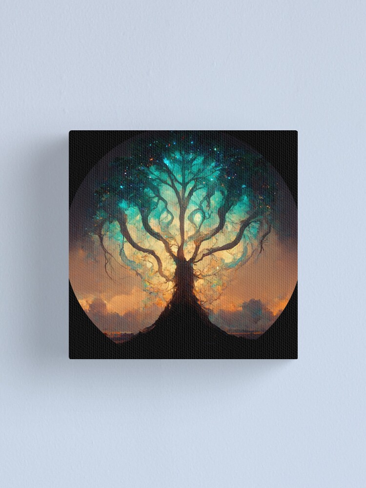 Wise Mystical Elucidative Tree Original Art Canvas Print Canvas