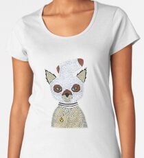 Camiseta premium de cuello ancho ceniza 2