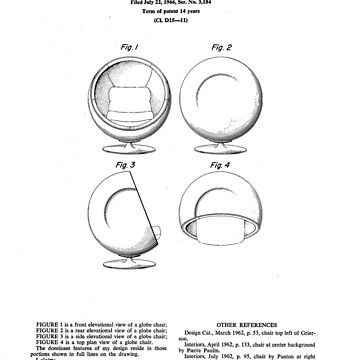 Charles Eames Molded Plywood Lounge Chair Patent Artwork