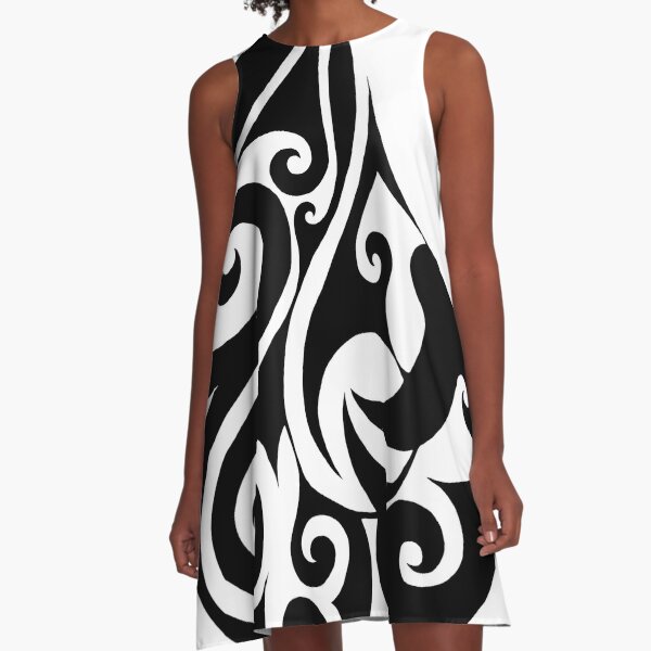 Black & White 3X Vintage Dress Made in USA Abstract Print 3X Versatile Day  to Night Dress MKM Designs Off-white and Black Dress 