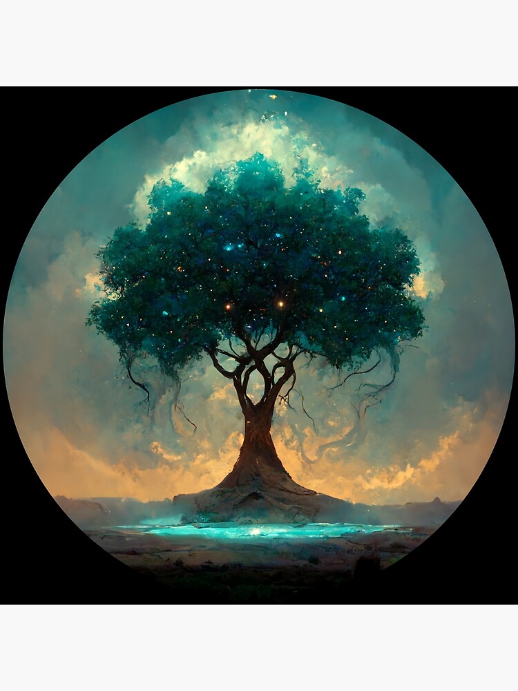 Wise Mystical Tree AI generator Poster for Sale by GraymanShop