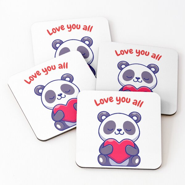 Item preview, Cute cartoon panda.Red heart designed and sold by Fufustyle.
