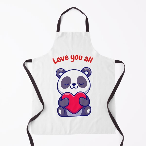 Item preview, Cute cartoon panda.Red heart designed and sold by Fufustyle.