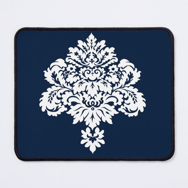 Item preview, Navy Blue Damask designed and sold by southerndoll67.