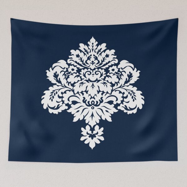 Item preview, Navy Blue Damask  designed and sold by southerndoll67.