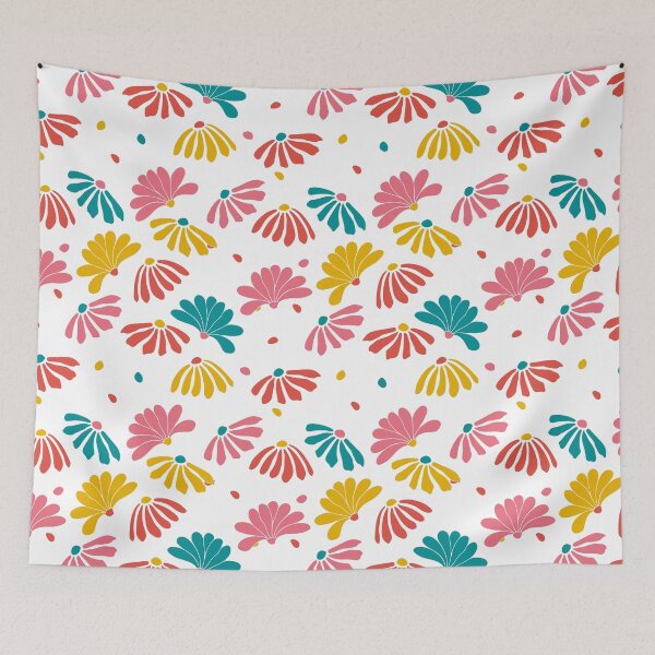 Item preview, Abstract seamless repeat floral texture pattern design with punchy colors of spring designed and sold by DesignsByMadiha.