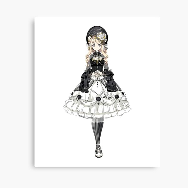 Download Goth Anime Bride In Black Dress Wallpaper  Wallpaperscom