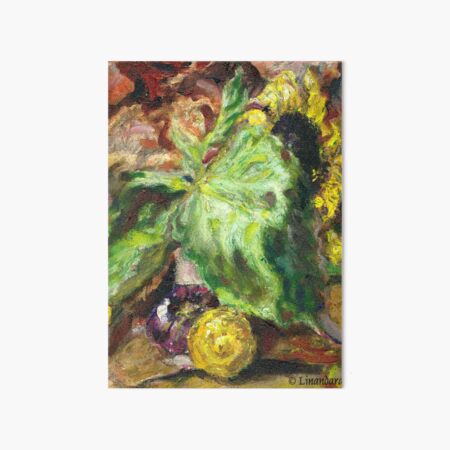 Sunflower & Lemon Still Life Art Board Print