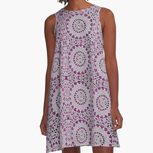 gehäkelte Spitze A-Linien Kleid