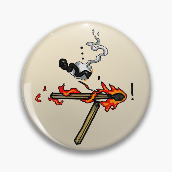 Item preview, Match Stick Fatality - tattoo style art - fire and smoke designed and sold by Dopamine Dumpster.