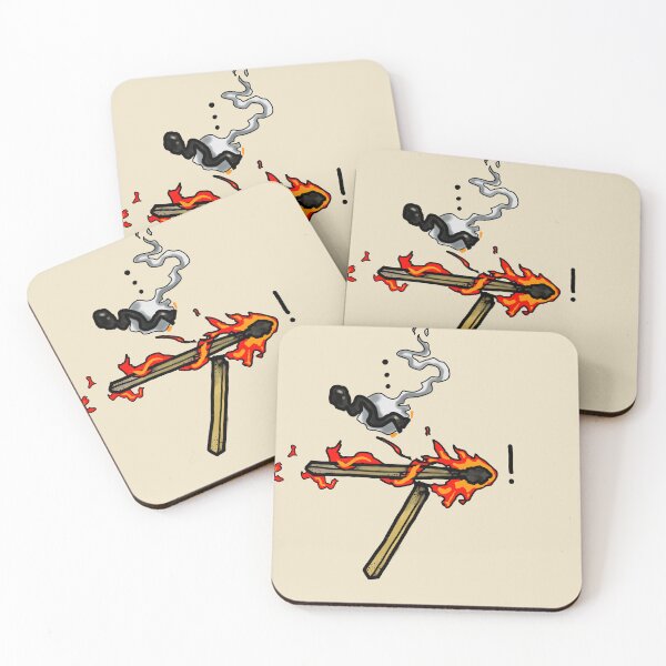 Item preview, Match Stick Fatality - tattoo style art - fire and smoke designed and sold by Dopamine Dumpster.
