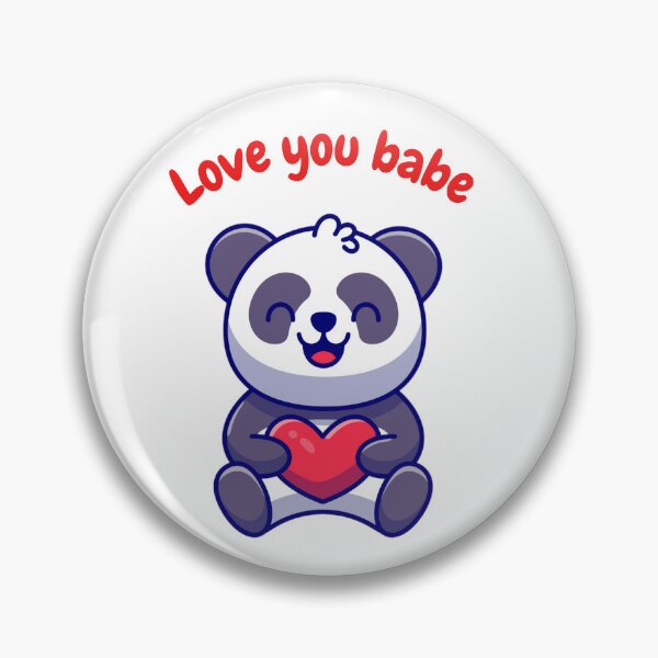 Item preview, Cute cartoon panda.love you babe designed and sold by Fufustyle.